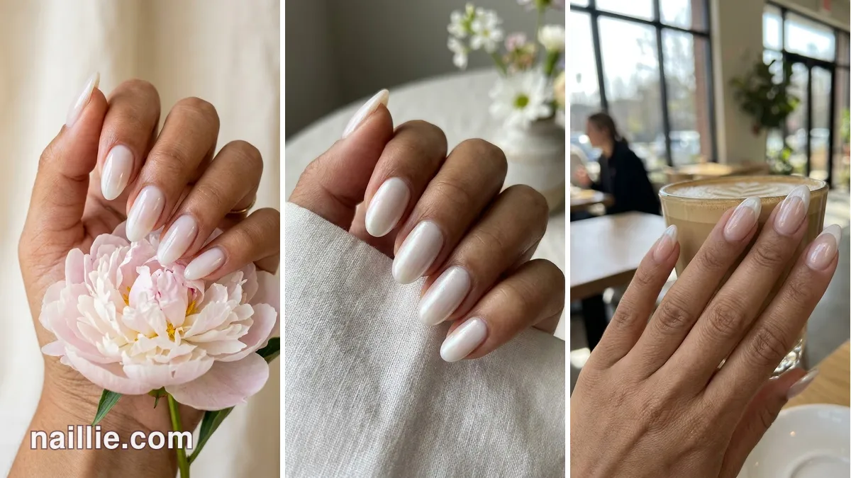 Milky White Nails: How to Get the Clean-Girl Manicure — nail photos